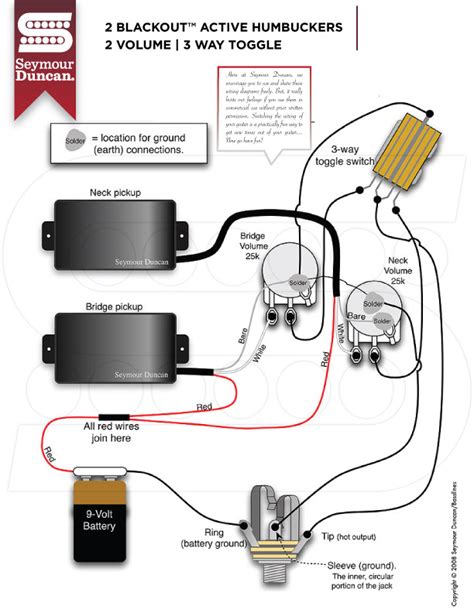 Visit seymourduncan.com for additional wiring diagrams. Seymour Duncan Blackout Pickups Wiring Diagram - Wiring Diagram