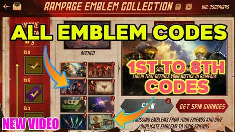 Garena free fire redeem codes january 2021. 1st 2nd 3rd 4th 5th 6th 7th 8th emblem code free fire ...