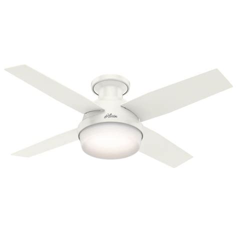 A ceiling fan is only one of the many ways to improve life, for both summer and winter, in either your house or workplace. Hunter 44" Dempsey Low Profile with Light Fresh White ...