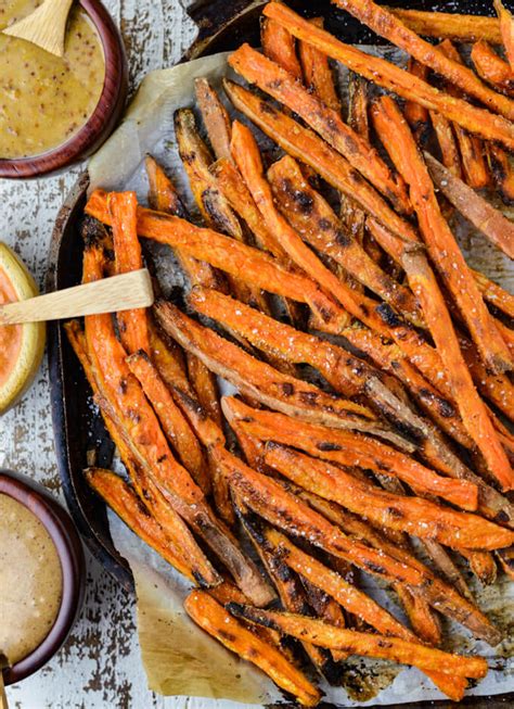 Sweet potatoes have a few varieties that are interchangeable in cooking, and they will retain their color if sweet potato oven fries with honey mustard dipping sauce. Best Sauce For Sweet Potato Fries / So that they brown and ...