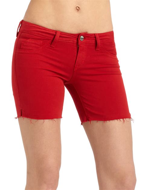 Red Jeans Shorts Hardon Clothes