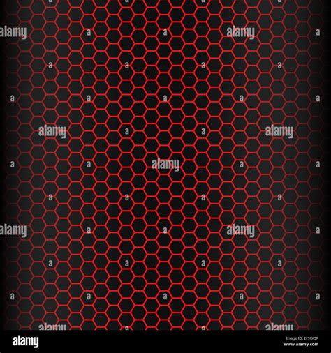 Dark Hexagonal With Red Bright Background Hexagonal Pattern For Your