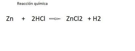 El Zinc Reacciona Con El Cido Clorh Drico Hcl Para Formar Cloruro De