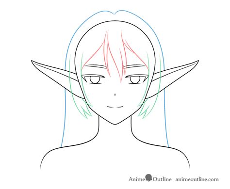 How To Draw An Anime Elf Girl Step By Step Animeoutline Artofit
