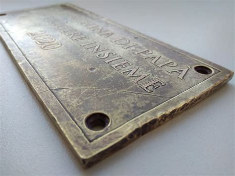 Custom Brass Name Plate Old Metal Plaque Vintage Aged Signage