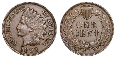 1893 Indian Head Cent Bronze Composite Penny Value And Prices