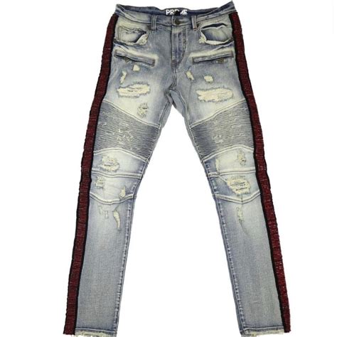 Preme Red Stone Jeans Indigo Pr Wb 389 City Man Usa