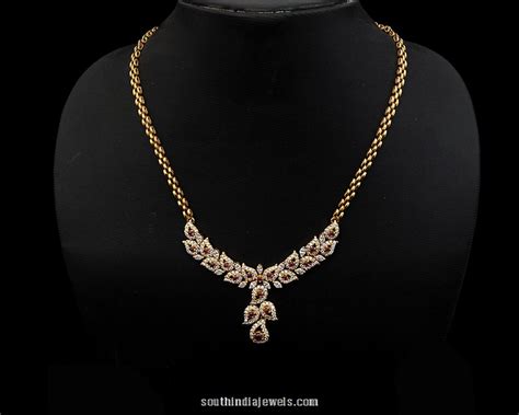 Diamond Necklace Design From Nathella Jewellery South India Jewels