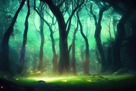 Premium Ai Image Mystical Forest Beautiful Nature Environment