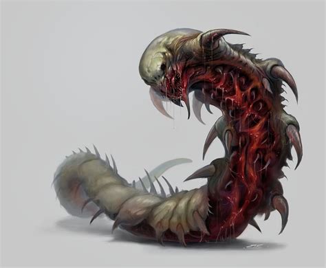 Bobby Rebholz Demonworm6 Weird Creatures Mythical Creatures Art