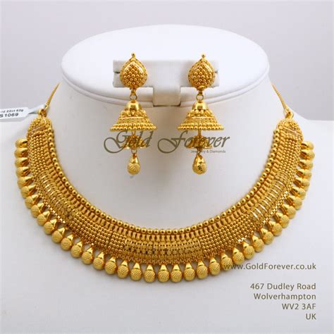 22 Carat Indian Gold Necklace Set 62 Grams Code Ns1069 Gold Forever