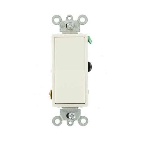 Leviton Decora 15 Amp Single Pole Dual Switch White R62 05634 0ws