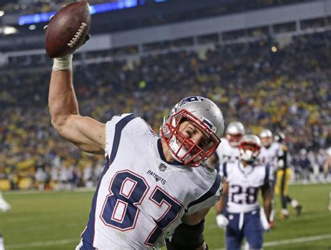 Rob Gronkowski New England Patriots Te Named Afc Offensive Player Of