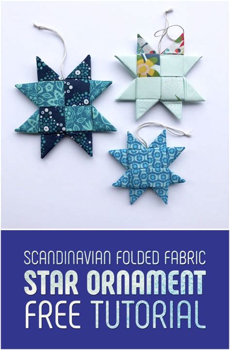 Scandinavian Folded Fabric Star Ornament W Video Tutorial Mister