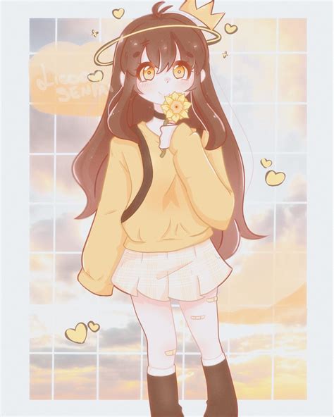 I Tried Making A Yellow Aesthetic Type Thing Watermark Is My Insta R Animeart