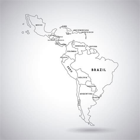 Lista Imagen De Fondo Mapa De America Latina Sin Nombres Mirada Tensa