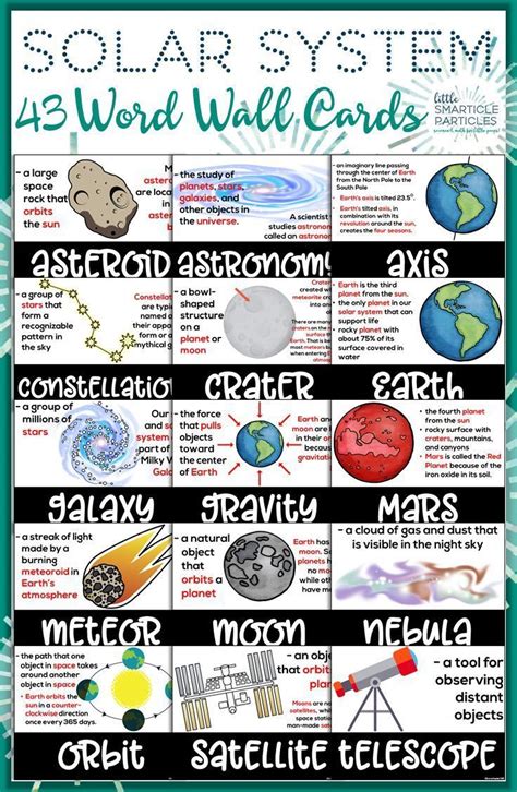 Solar System Vocabulary Word Wall Cards Word Wall Cards Word Wall