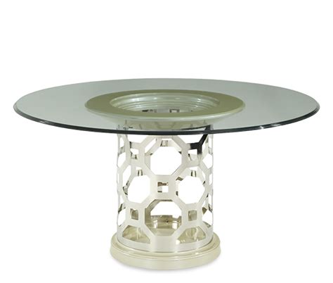 Perfect for dining indoor or outdoors, this piece will surely add a pleasent vibe to your dining experience. AMINI Pearl 60'' Round Glass Top Dining Table ...