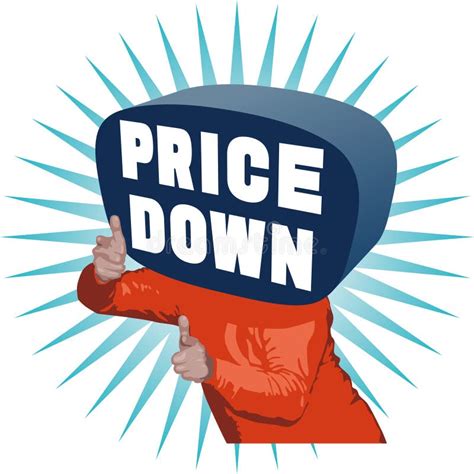 Price Down Man Stock Vector Illustration Of Male Price 89291988