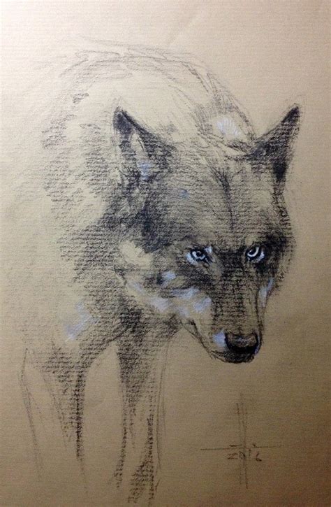 Lobo Dibujo A Lapiz Lobo A Carboncillo Dibujos Pinturas Arte