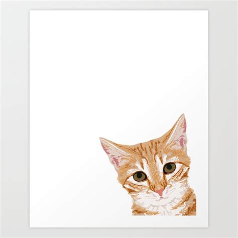 Peeking Orange Tabby Cat Cute Funny Cat Meme For Cat