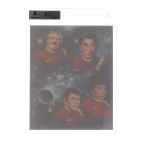 Star Trek 8x10 Photo Cast Signed By 4 With Walter Koenig George