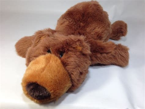 Gund Plush Teddy Bear Tush Laying Down 12 Floppy Brown Stuffed Animal