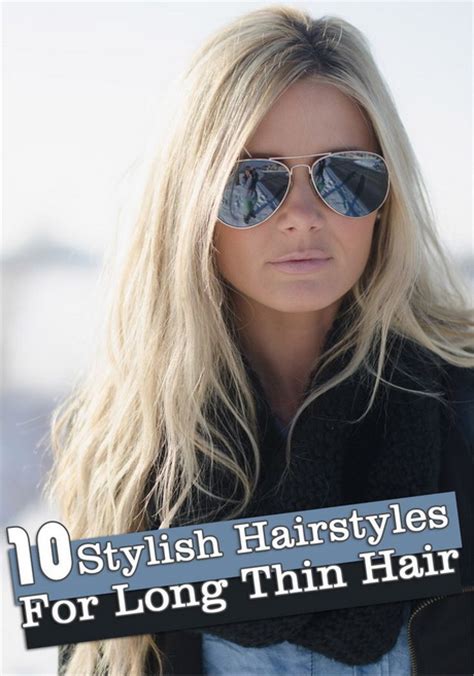 People with fine thin hair often have trouble finding a hairstyle that works because their hair just won't settle properly with most haircuts, be it layers, curls, or bangs. Long hairstyles for thin hair