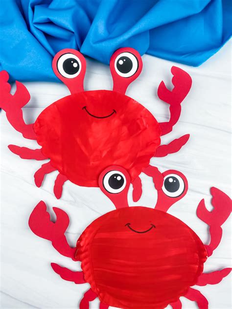 Crab Paper Plate Craft For Kids Diy Crab Art Project