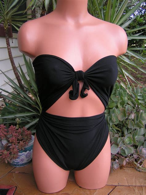 Extra Small Bathing Suit Wrap Around Swimsuit Black On Luulla