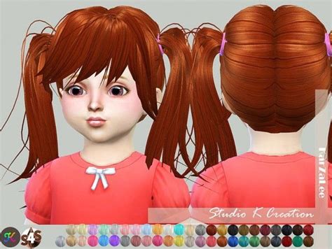 Studio K Creation Animate Hair 78 Judy Toddler Version • Sims 4