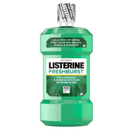 listerine freshburst antiseptic bad breath mouthwash spearmint 1 5 l