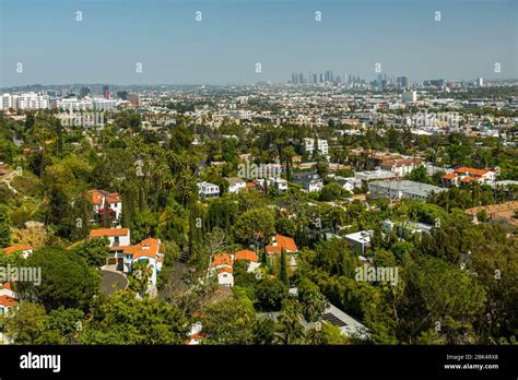 View Of Downtown La From Hollywood Hills Los Angeles California