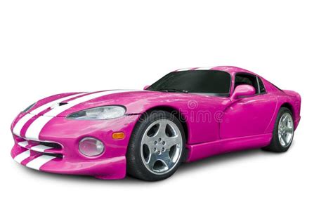 Hot Pink Sports Car Dodge Viper Stock Image Image Of American