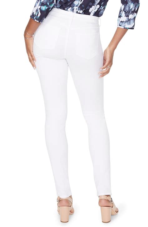 Nydj Denim Alina High Waist Stretch Skinny Jeans In White Lyst