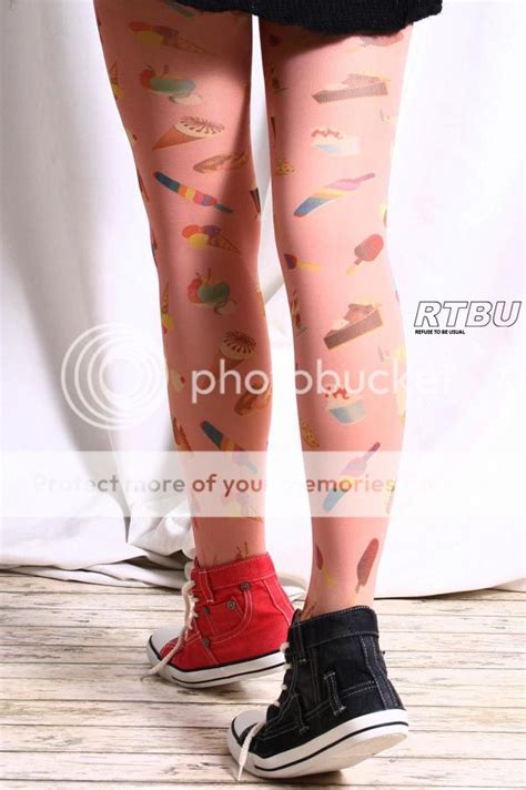 cutie decora sweet desert ice cream cupcake sundae candy popsicle print tights ebay