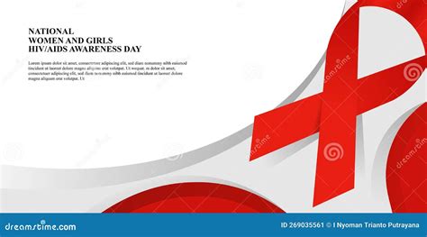 National Women And Girls Hiv Aids Awareness Day Background Stock Vector