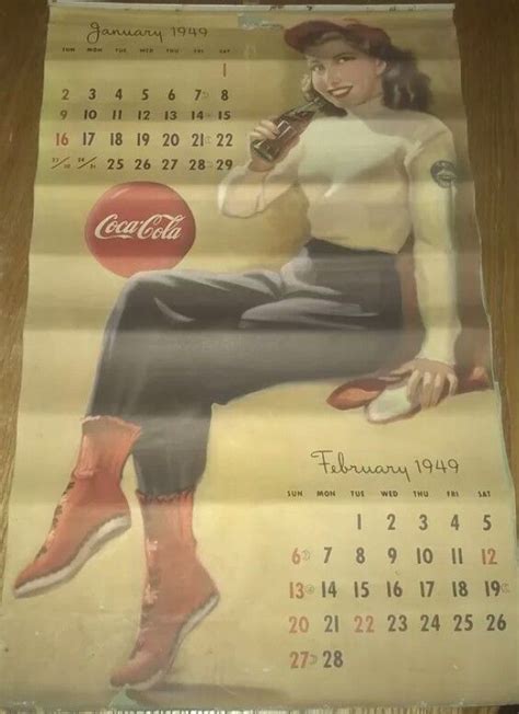 Coca Cola Calendar Coke Cola Pinup Art Retro Modern Vintage Ads