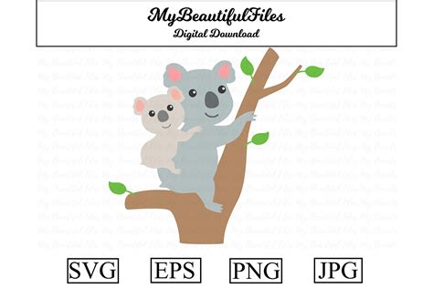 Koala Mom And Kid Clipart Illustration Graphic By Mybeautifulfiles