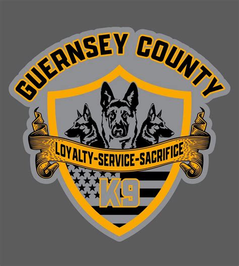 Guernsey County K9 Unit Decal Gray Guernsey County Deputies Fop