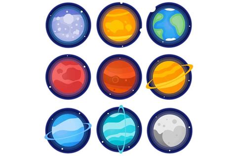 The Planets Of The Solar System In 2020 Space Icons Jupiter Symbol