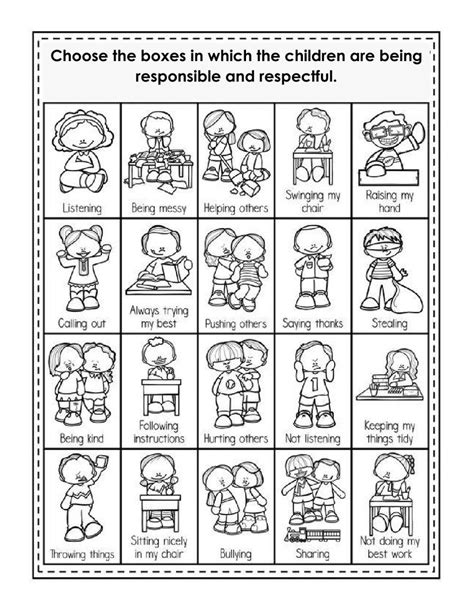 Free Printable Respect Worksheets For Kids