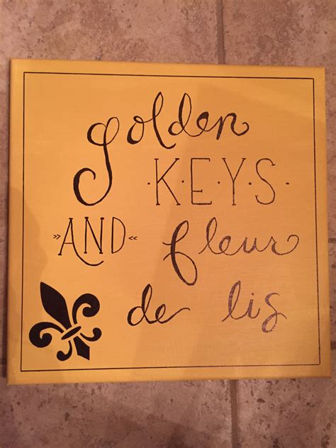 Golden Keys and Fleur De Lis Kappa Kappa Gamma sorority craft