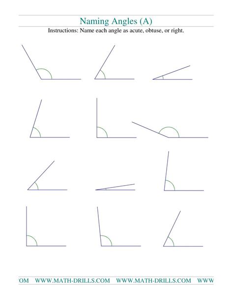 Our large collection of math worksheets are a great study tool for all ages. Naming Angles (A)