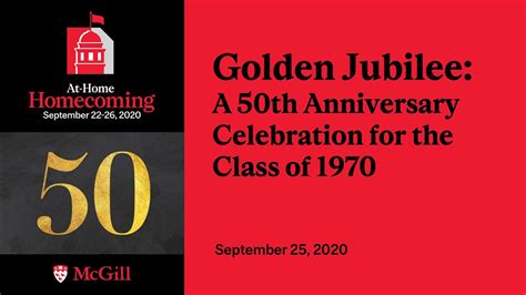 Homecoming Golden Jubilee A 50th Anniversary Celebration For The