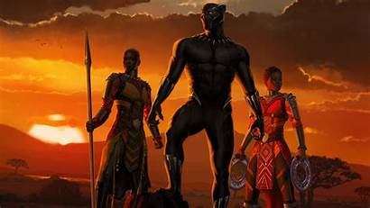 Panther Wakanda King Nakia Anime Characters Illustration