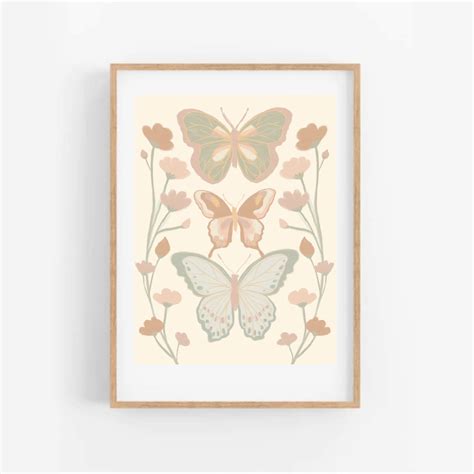 Boho mariposa impresión de arte imprimible downlod Etsy