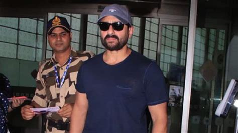 Saif Ali Khan Looks Dapper In Casuals As He Heads To Hyderabad For Devara Shoot Movies News