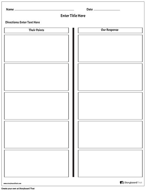 Plantilla De Diagrama De Flujo De Debate Storyboard