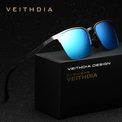Veithdia Unisex Retro Aluminum Magnesium Brand Sunglasses Polarized Lens Vintage Eyewear